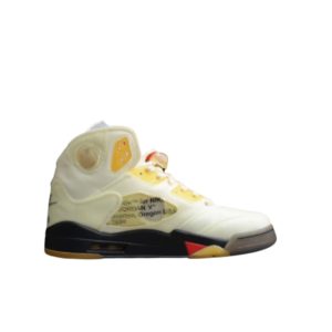 Alternative view of Air Jordan 5 Retro Off White-Sail White