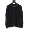 Prada Sweater With Round Neck In White Thread And Thick Needle