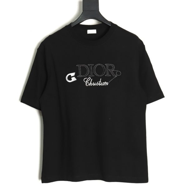 Dior Pin Embroidery Short Sleeves