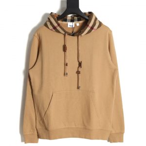 Burberry Plaid Hoodie Coffe
