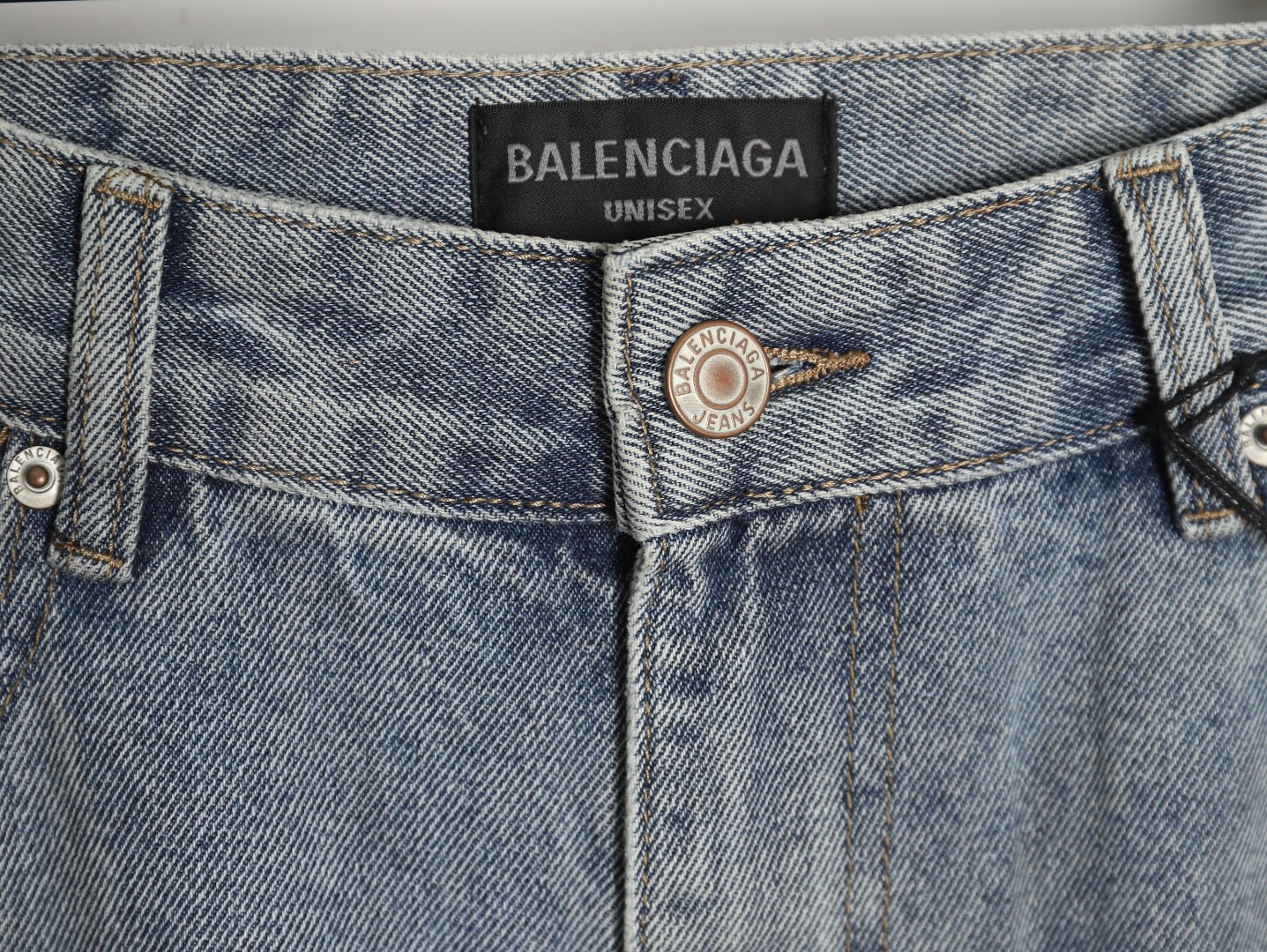 Balenciaga Blue Boot Cut Denim Pants - Image 3