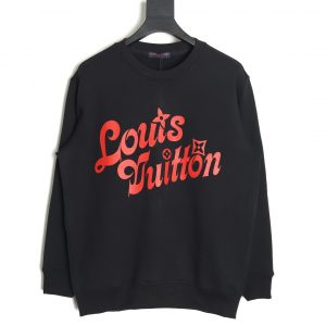 Louis Vuitton Red Letter Print Black