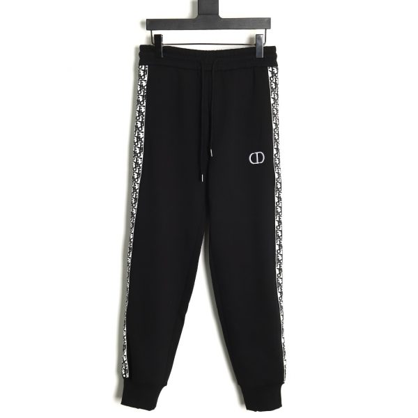 Dior Trousers With Antique Flower Print Black