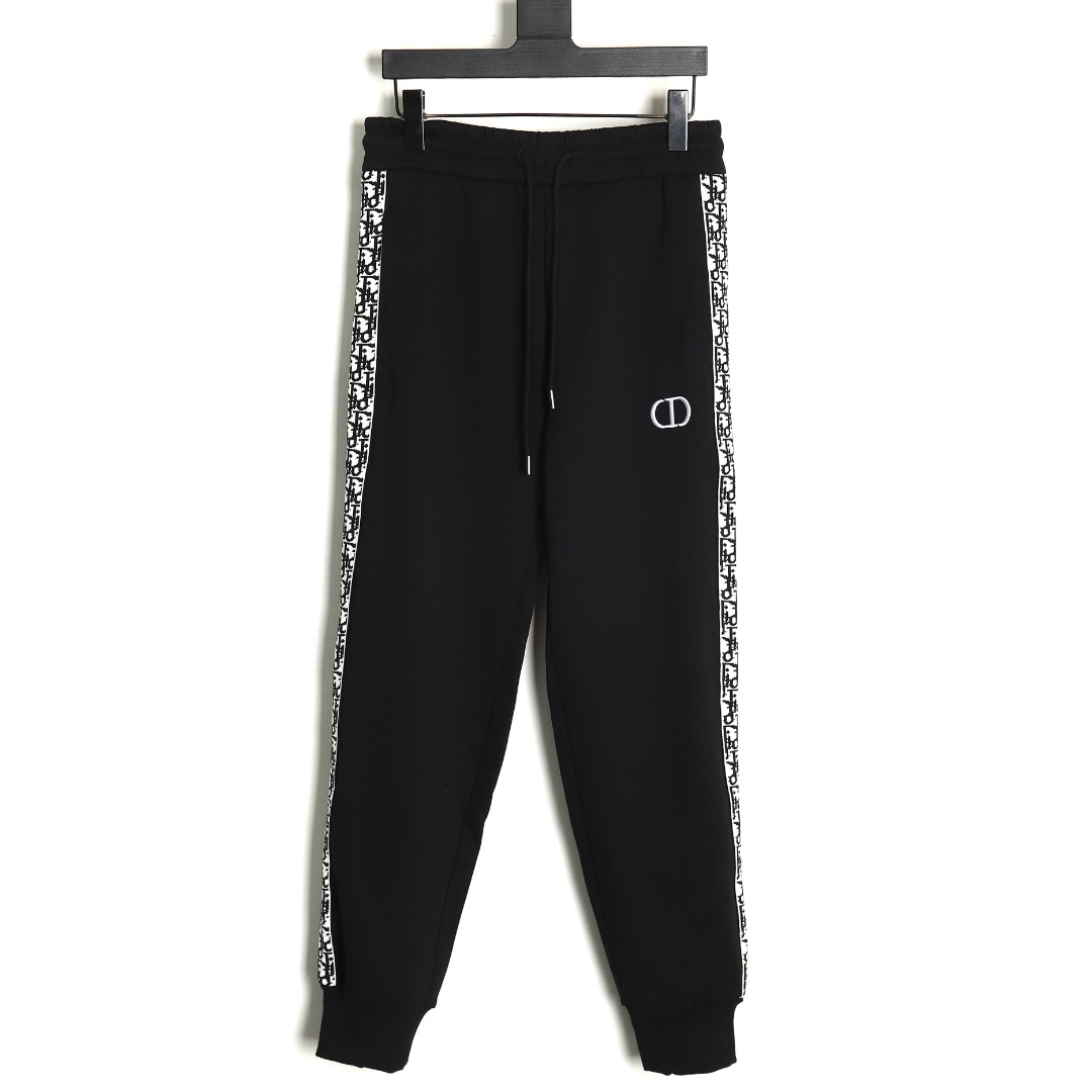 Dior Trousers With Antique Flower Print Black
