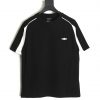 Balanciaga Logo Embroidery Splicing Short Sleeve T-shirt Black