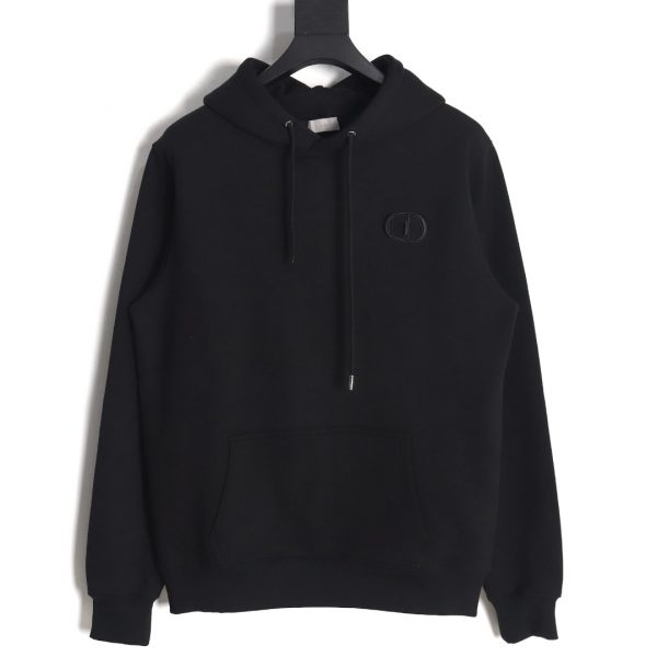 Dior Classic CD Embroidered Hoodie Black