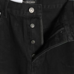 Alternative view of Balenciaga Denim Pants With Logo Size Black