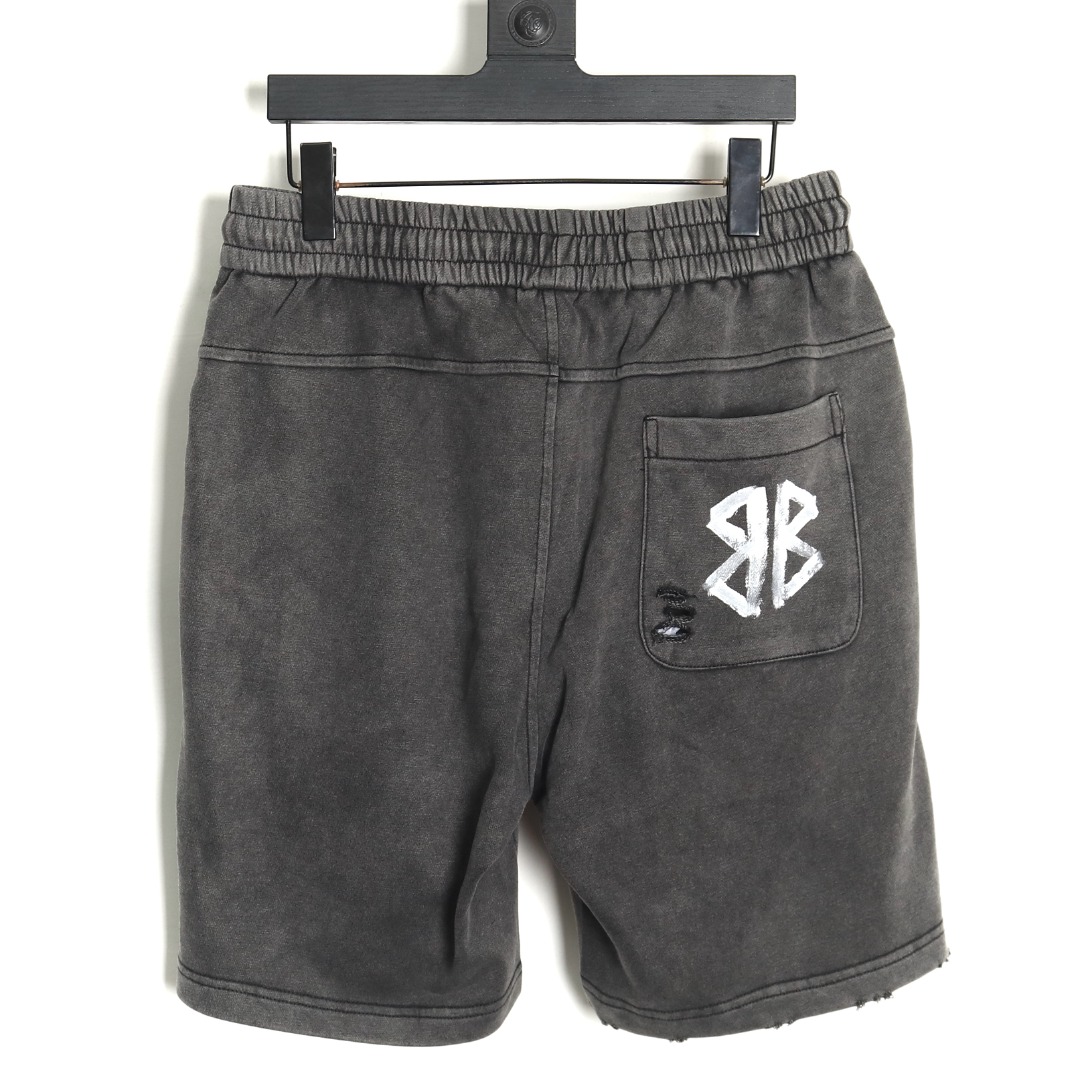 Balenciaga hand painted destruction shorts - Image 2