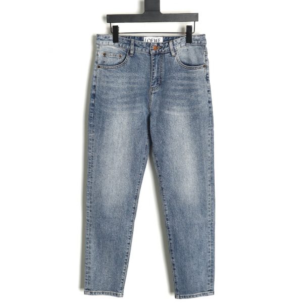 Loewe Jeans With Flame Embroidered Logo On The Back