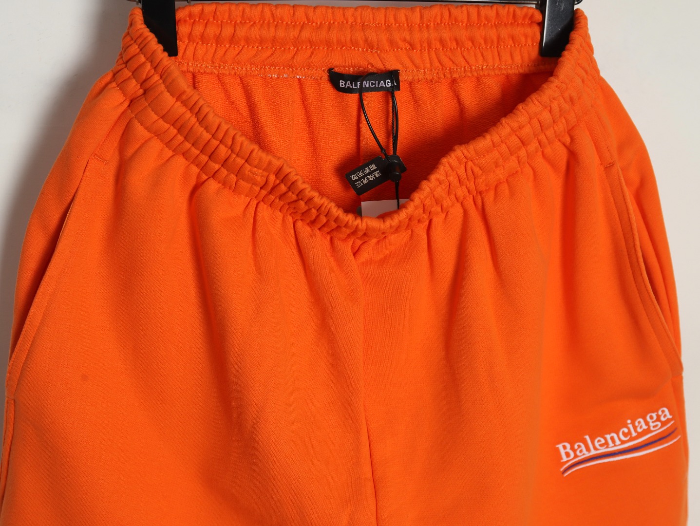 Balenciaga Basic Orange Embroidered Shorts - Image 3