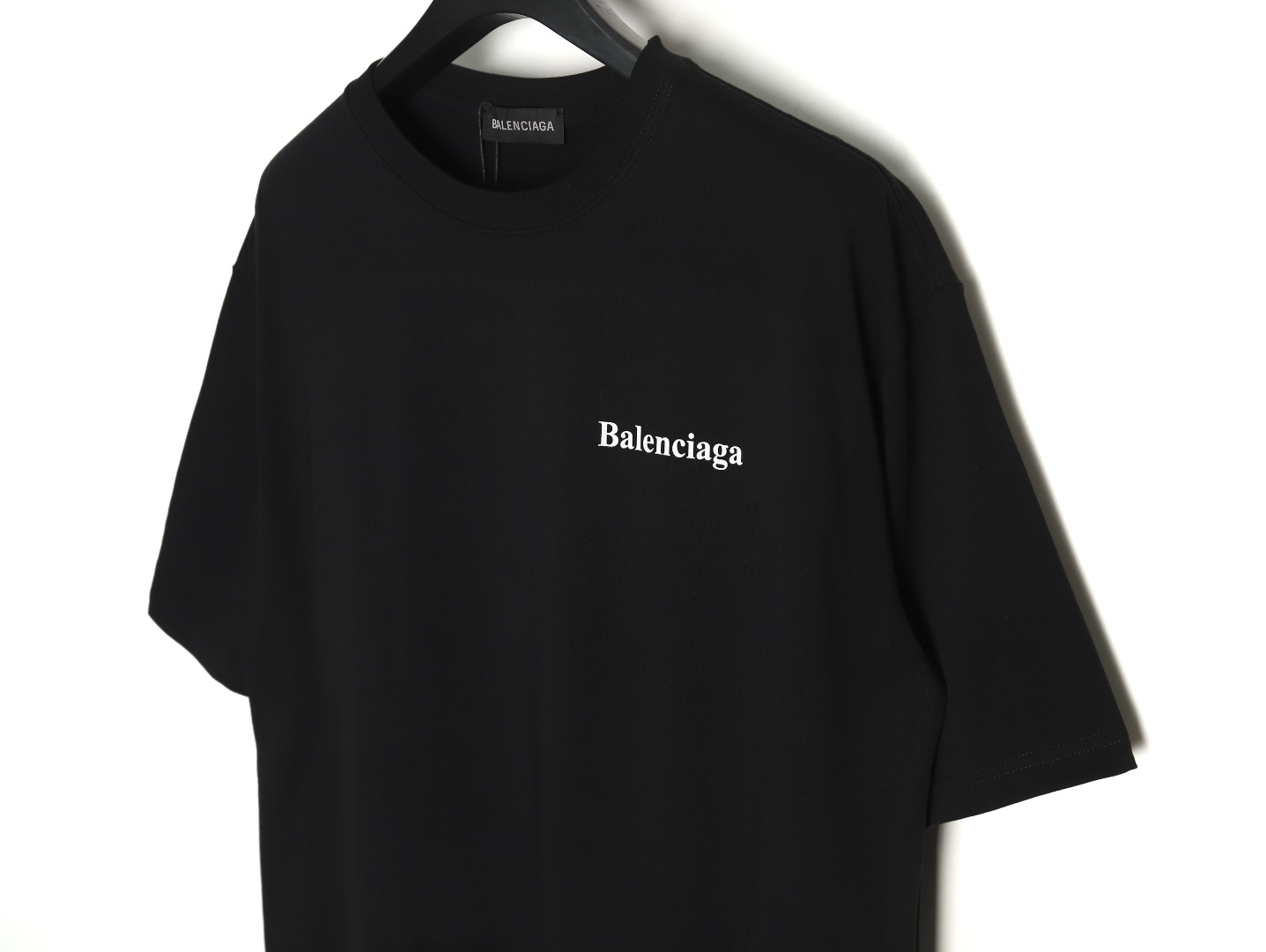 Balenciaga Letter Printed Short Sleeve Black - Image 3
