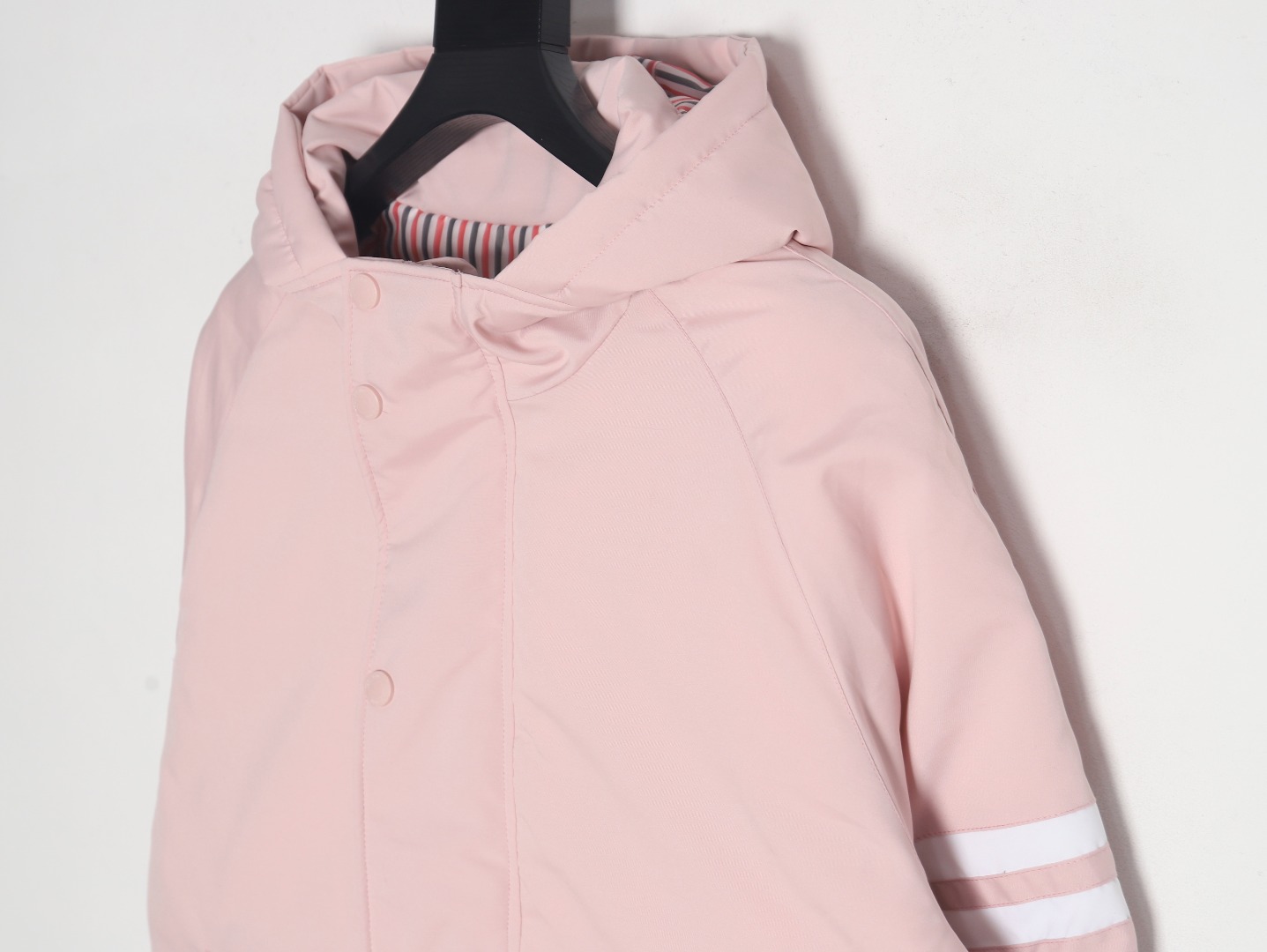 Thom Browne Classic Four Bar Parka Coat pink - Image 3