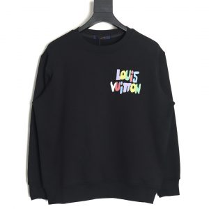 Louis Vuitton Black Colorful Letter Print