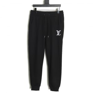 Louis Vuitton Black Embroidered Logo Trousers