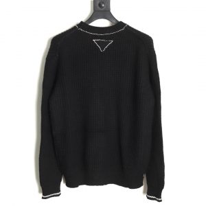Alternative view of Prada Sweater With Round Neck In White Thread And Thick Needle