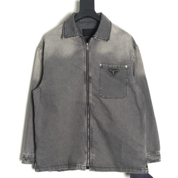Prada Zip-up Denim Jacket