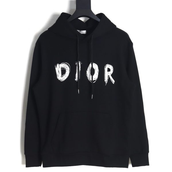 Dior Graffiti Lettering Logo Hoodie