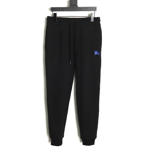 Burberry War Horse Embroidered Back Pocket Logo Pants Black