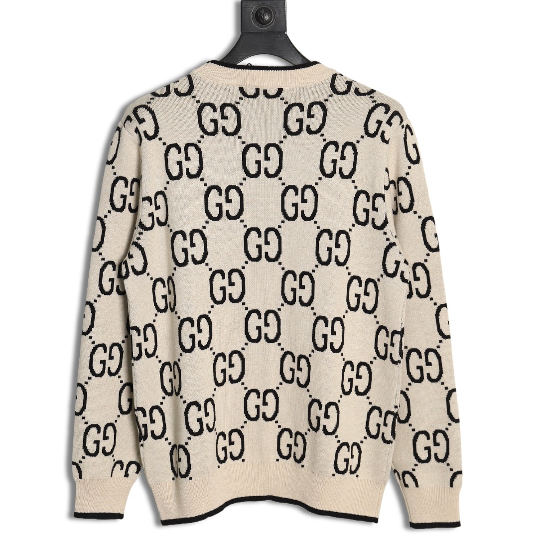 Gucci Classic Double G Jacquard Sweater - Image 3