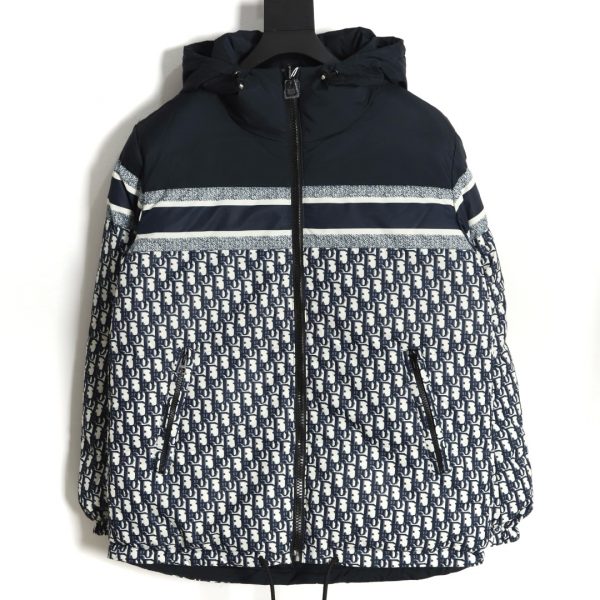 Dior Antique Flower Print Double-Sided Down Jacket