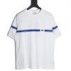 Burberry White Striped Short Sleeve T-shirt
