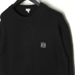Alternative view of Loewe Black Wweater With Round Neck and Small Embroidered Label