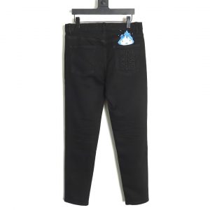 Alternative view of Loewe Jeans With Flame Embroidered Logo On The Back Black