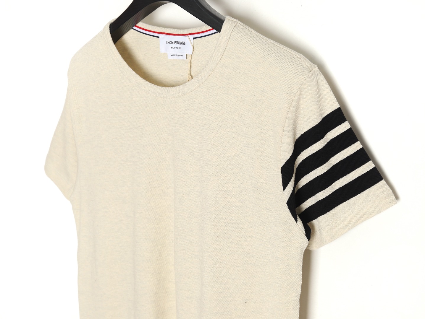 ThomBrowne Classic Four Bars Round Neck Short Sleeve - Image 3