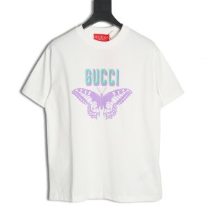 Gucci Butterfly Letter Print T-shirt
