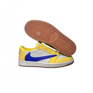 Alternative view of Jordan 1 Low Travis Scott Yellow