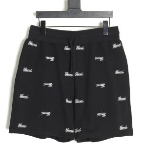 Gucci All-over Embroidered Letter Print Logo Shorts