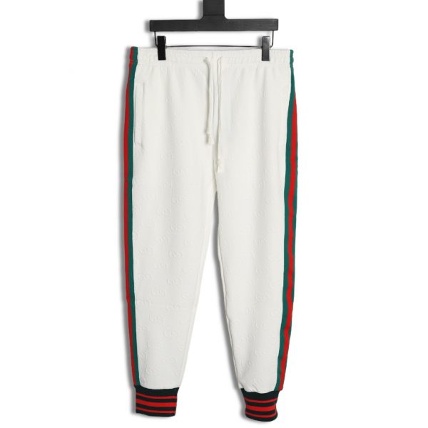 Gucci Allover Printed Double G Jacquard Pants with Side Straps