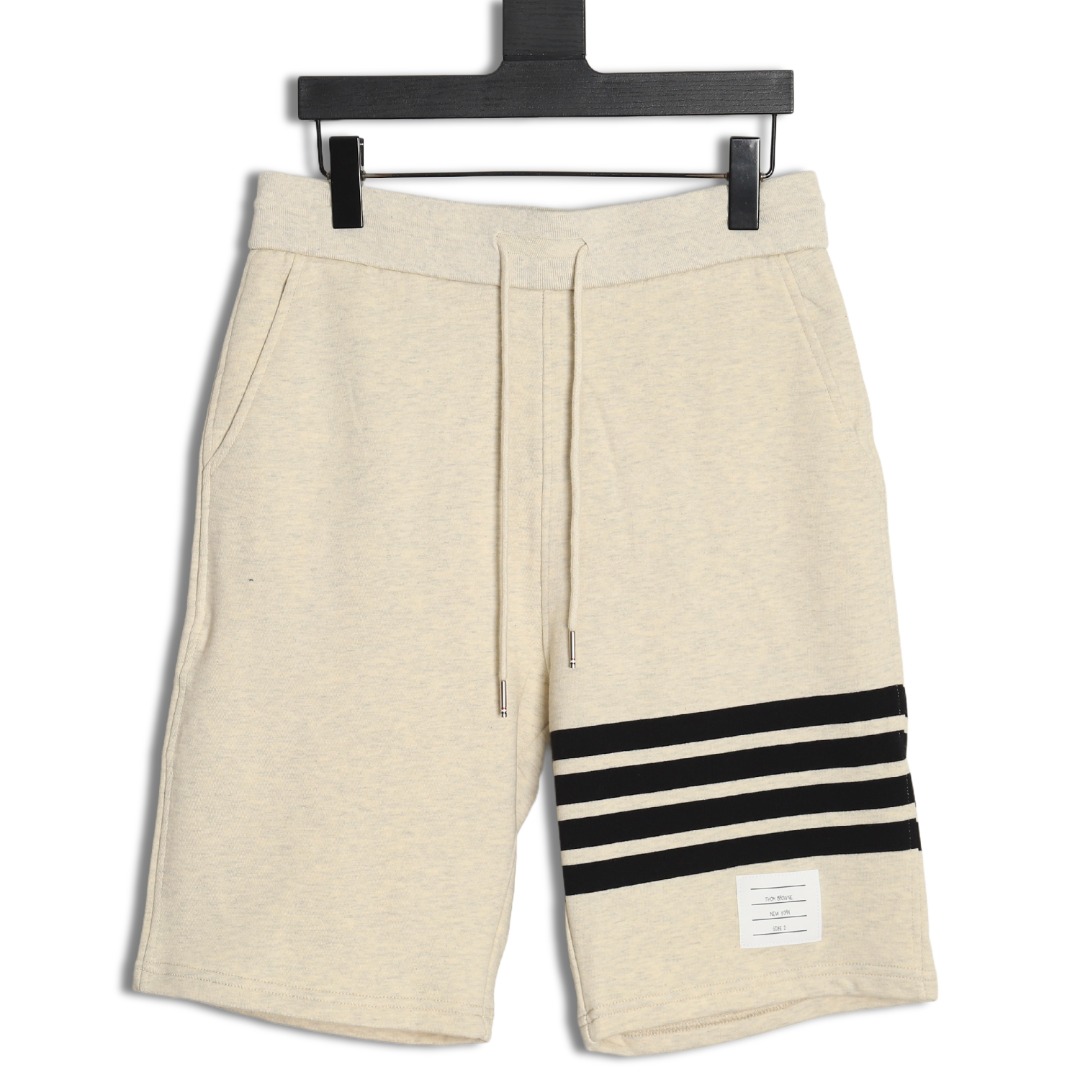 Thom Browne Gold Anchor Embroidery Thread Shorts