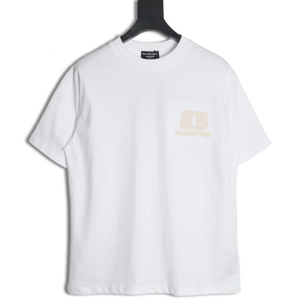 Balenciaga Reverse Letter Embroidered Short Sleeve T-Shirt