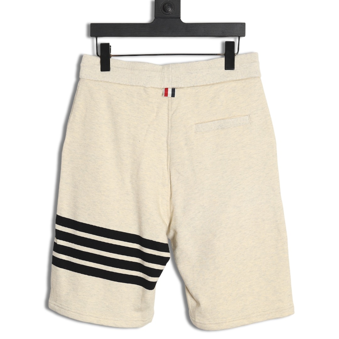 Thom Browne Gold Anchor Embroidery Thread Shorts - Image 2