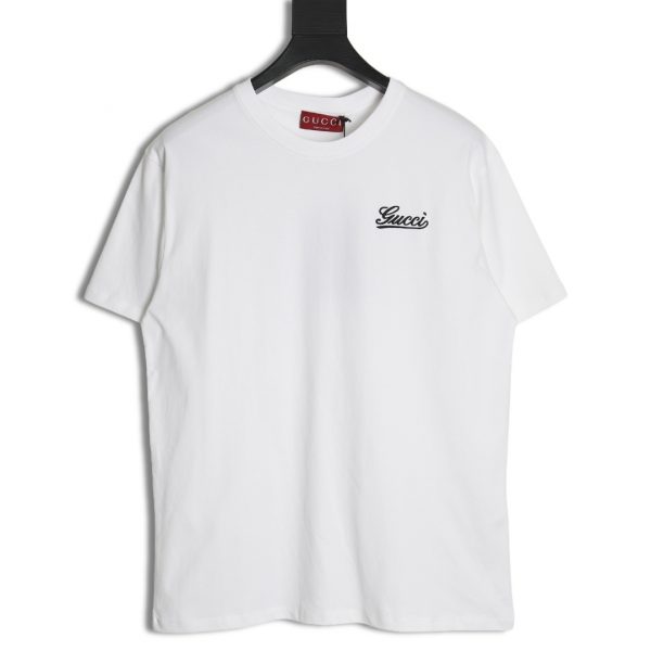 Gucci Letter Embroidered On The Chest Short Sleeves