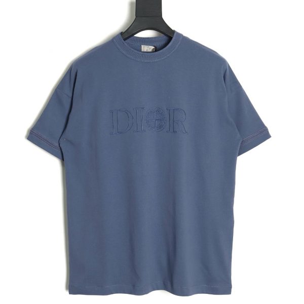Dior Stone Island Logo Set with Embroidery on Sleeve Blue