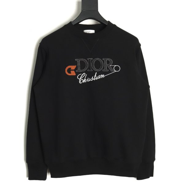Dior Crew Neck Sweatshirt with DC Pin Embroidery