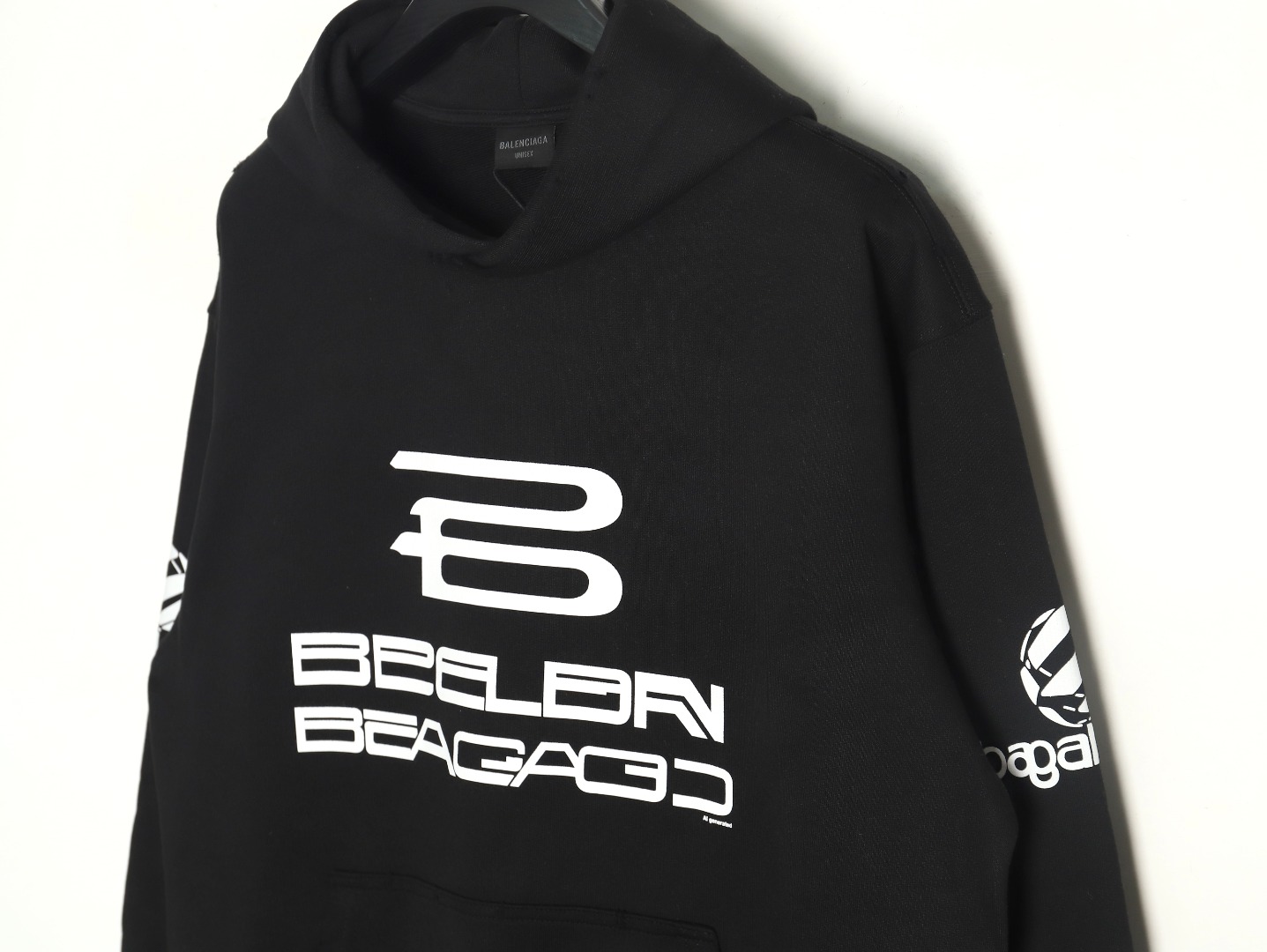 Balenciaga Ai Hoodie Black - Image 3