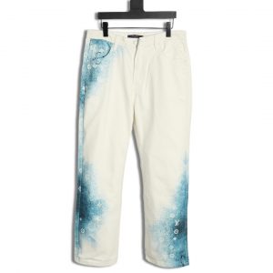Louis Vuitton Starry Sky Spray Blue and White Gradient Jeans