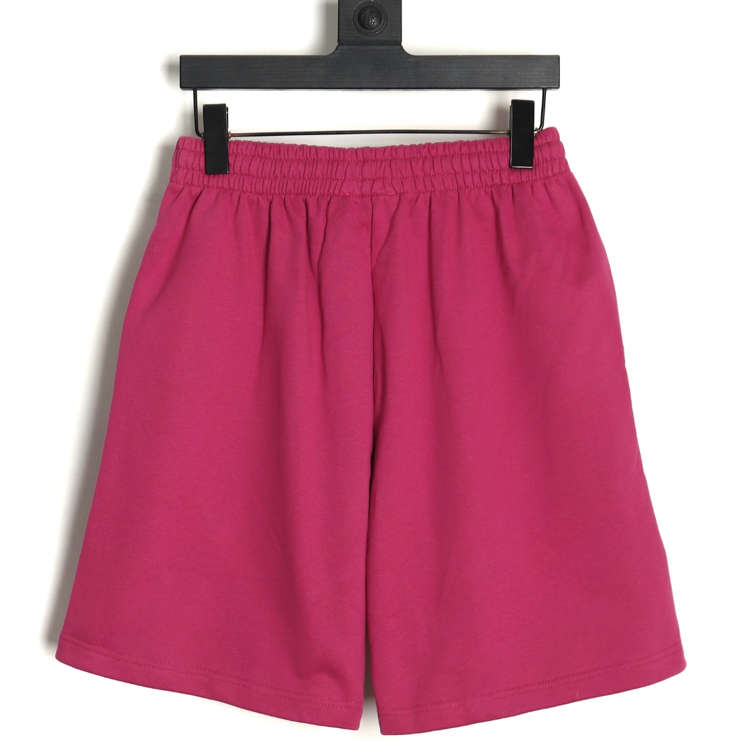 Balenciaga Pink Embroidered Basic Shorts - Image 2