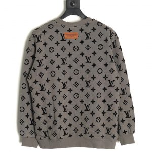 Alternative view of Louis Vuitton All-over Print Antique Flower Print Crewneck Sweatshirt Grey