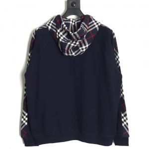 Alternative view of Burberry Embroidered TB Plaid Splicing Zip-up Sweatshirt Jacket