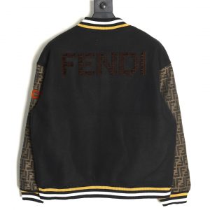 Alternative view of Fendi Little Monster Eyes Baseball Jacket