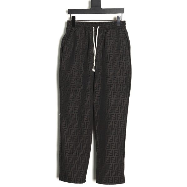 Fendi Black All-Over Print Suit Pants