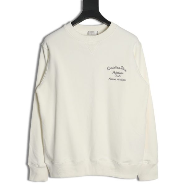 Dior Classic Sweatshirt With Embroidered Slogan On The Front And Back Dior