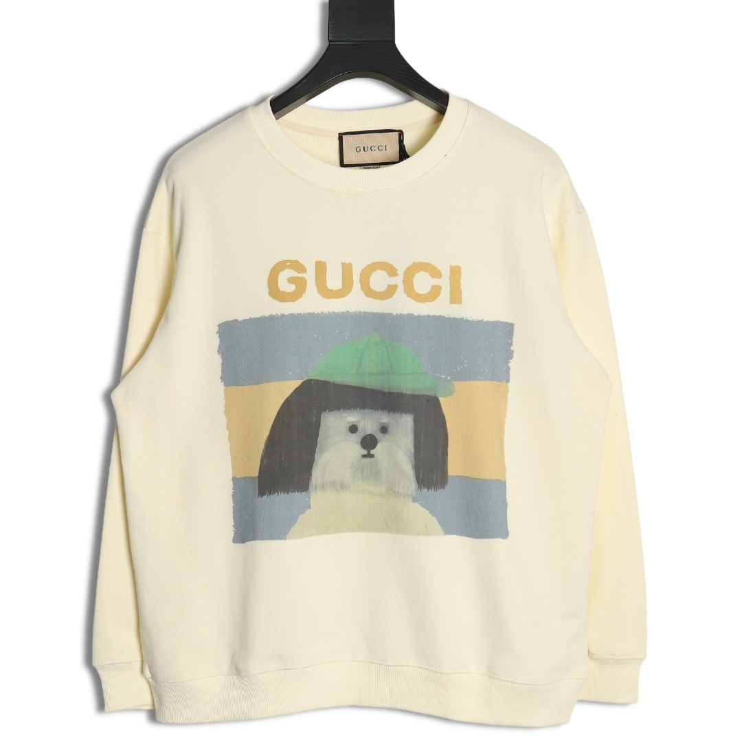 Gucci Funny Cartoon Series Printed Crew Neck Sweatshirt