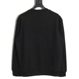Alternative view of Fendi Black Crew Neck Zip Up Sweatshirt with Little Monster Rubber Eyes