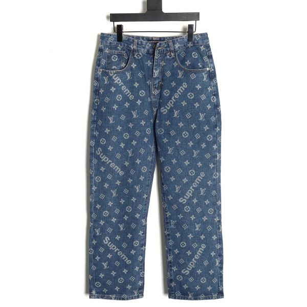 Louis Vuitton x Supreme All-Over Vintage Flower Print Jeans