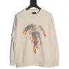 Balenciaga Flame Print Crew Neck Sweatshirt
